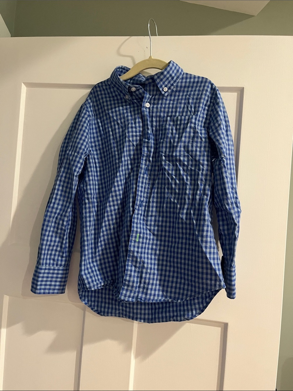 Crewcuts Blue Check Button-Down Shirt